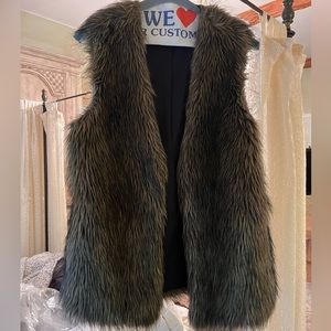 Jack by BB Dakota Brown and Black Fur Vest